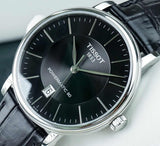  Shop Authentic Tissot Carson Premium Powermatic 80 Black Dial Black Leather Strap Watch For Men - T122.407.16.051.00 - Luxxuri