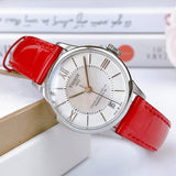  Shop Authentic Tissot Chemin Des Tourelles Powermatic 80 Mother of Pearl White Dial Red Leather Strap Watch For Women - T099.207.16.118.00 - Luxxuri