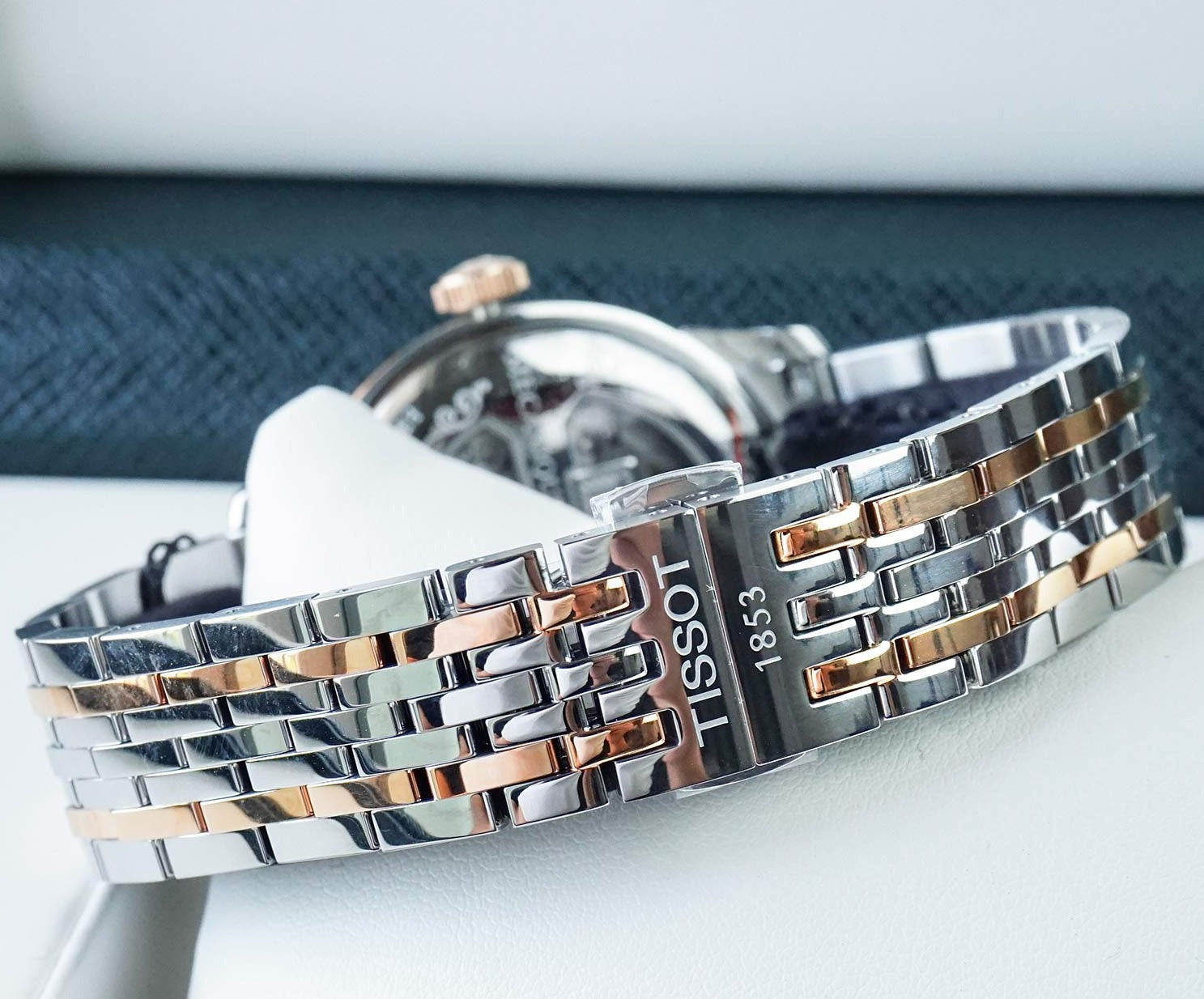 Tissot Le Locle Powermatic 80 Diamonds Silver Dial Two Tone Steel Strap Watch For Men - T006.407.22.036.01