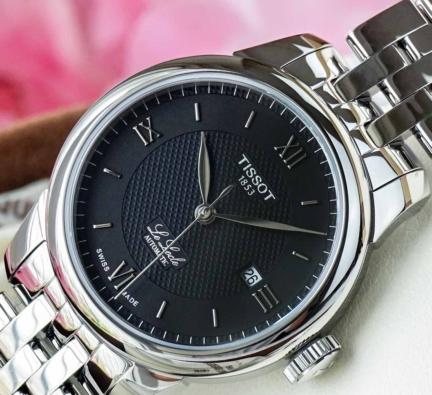  Shop Authentic Tissot Le Locle Automatic Lady Black Dial Silver Steel Strap Watch For Women - T006.207.11.058.00 - Luxxuri