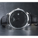  Shop Authentic Tissot T Classic Tradition Quartz Black Dial Black Leather Strap Watch For Men - T063.610.16.058.00 - Luxxuri