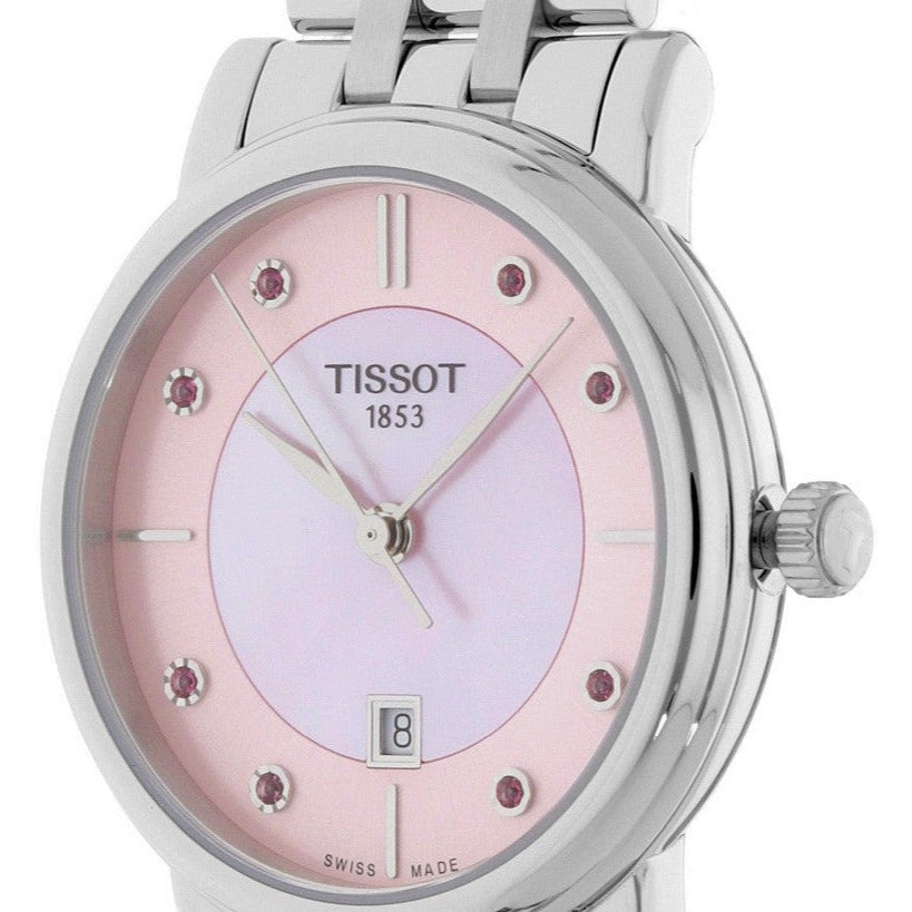  Shop Authentic Tissot T Classic Carson Premium Pink Dial Silver Steel Strap Watch for Women - T122.210.11.159.00 - Luxxuri