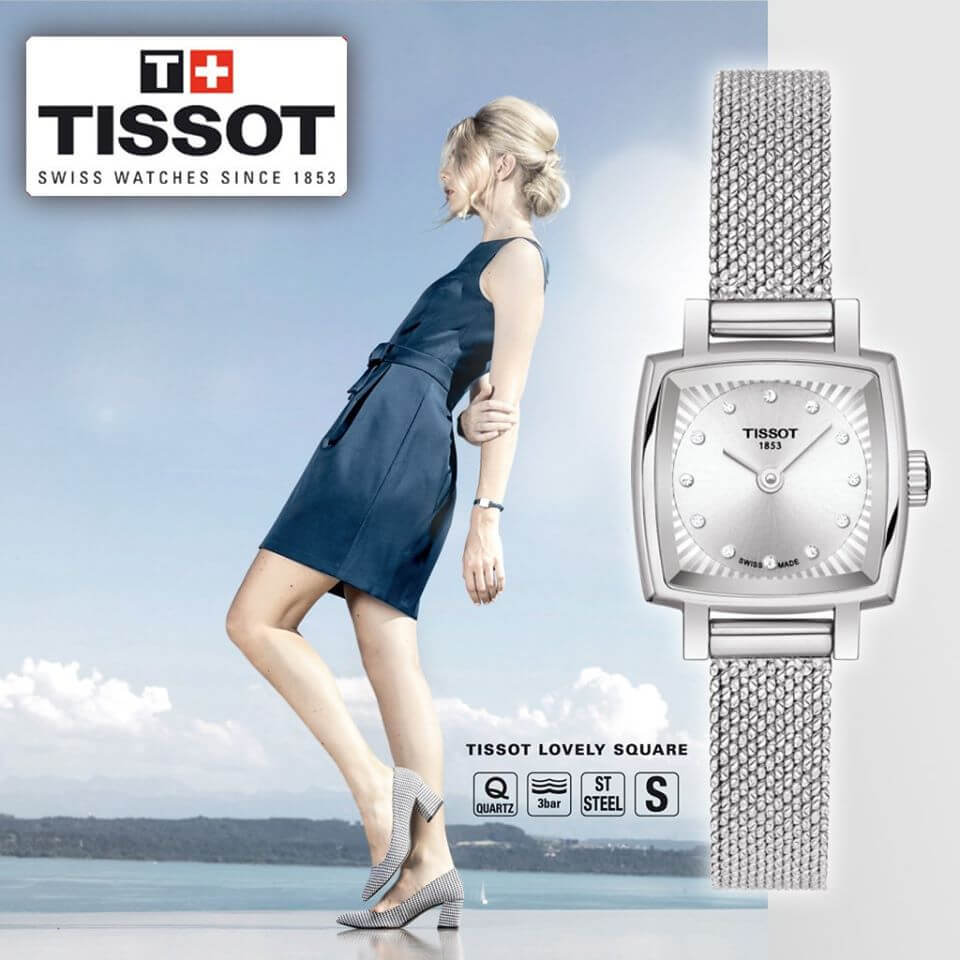  Shop Authentic Tissot Lovely Square Silver Dial Silver Mesh Bracelet Watch For Women - T058.109.11.036.00 - Luxxuri
