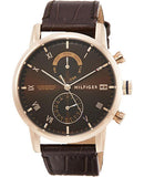  Shop Authentic Tommy Hilfiger Kane Brown Dial Brown Leather Strap Watch for Men - 1710400 - Luxxuri