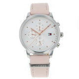  Shop Authentic Tommy Hilfiger Blake Chronograph Silver Dial Pink Leather Strap Watch For Women - 1781906 - Luxxuri
