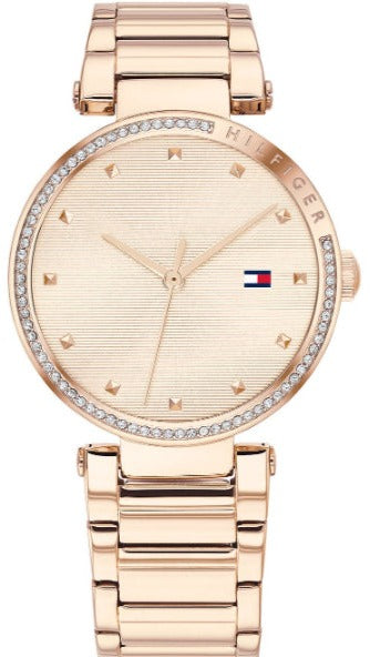  Shop Authentic Tommy Hilfiger Lynn Quartz Rose Gold Dial Rose Gold Steel Strap Watch For Women - 1782237 - Luxxuri