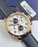  Shop Authentic Tommy Hilfiger Trent Quartz White Dial Blue Leather Strap Watch for Men - 1791139 - Luxxuri