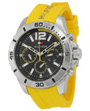  Shop Authentic Tommy Hilfiger Sports Multifunction Black Dial Yellow Rubber Strap Watch for Men - 1791144 - Luxxuri