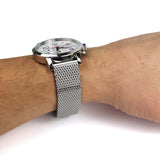  Shop Authentic Tommy Hilfiger Jake Quartz White Dial Silver Mesh Bracelet Watch for Men - 1791233 - Luxxuri