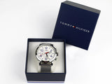  Shop Authentic Tommy Hilfiger Jake Quartz White Dial Silver Mesh Bracelet Watch for Men - 1791233 - Luxxuri