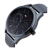  Shop Authentic Tommy Hilfiger Damon Quartz Blue Dial Blue Mesh Bracelet Watch for Men - 1791421 - Luxxuri