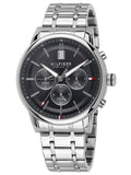  Shop Authentic Tommy Hilfiger Kyle Chronograph Grey Dial Silver Steel Strap Watch for Men - 1791632 - Luxxuri