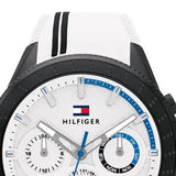  Shop Authentic Tommy Hilfiger Aiden Chronograph White Dial White Rubber Strap Watch For Men - 1791862 - Luxxuri