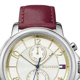  Shop Authentic Tommy Hilfiger Claudia White Dial Red Leather Strap Watch for Women - 1781816 - Luxxuri