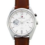  Shop Authentic Tommy Hilfiger Deacon White Dial Brown Leather Strap Watch for Men - 1791550 - Luxxuri