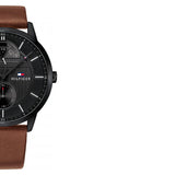  Shop Authentic Tommy Hilfiger Hunter Black Dial Brown Leather Strap Watch for Men - 1791604 - Luxxuri