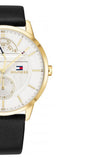  Shop Authentic Tommy Hilfiger Hunter White Dial Black Leather Strap Watch for Men - 1791606 - Luxxuri