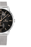  Shop Authentic Tommy Hilfiger Hunter Quartz Black Dial Silver Steel Strap Watch for Men - 1791610 - Luxxuri
