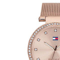  Shop Authentic Tommy Hilfiger Lynn Quartz Rose Gold Dial Rose Gold Mesh Bracelet Watch For Women - 1781865 - Luxxuri