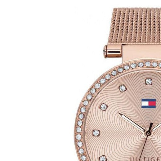  Shop Authentic Tommy Hilfiger Lynn Quartz Rose Gold Dial Rose Gold Mesh Bracelet Watch For Women - 1781865 - Luxxuri