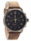  Shop Authentic Tommy Hilfiger Briggs Chronograph Black Dial Brown Leather Strap Watch for Men - 1791425 - Luxxuri