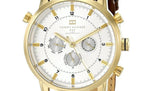  Shop Authentic Tommy Hilfiger Harrison White Dial Brown Leather Strap Watch for Men - 1790874 - Luxxuri