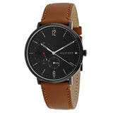  Shop Authentic Tommy Hilfiger Brooklyn Quartz Black Dial Brown Leather Strap Watch for Men - 1791510 - Luxxuri