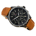  Shop Authentic Tommy Hilfiger Gavin Chronograph Quartz Black Dial Brown Leather Strap Watch for Men - 1791470 - Luxxuri