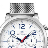  Shop Authentic Tommy Hilfiger Jake Quartz White Dial Silver Mesh Bracelet Watch for Men - 1791233 - Luxxuri