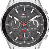  Shop Authentic Tommy Hilfiger Aiden Chronograph Grey Dial Silver Steel Strap Watch For Men - 1791857 - Luxxuri