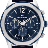 Shop Authentic Tommy Hilfiger Lars Chronograph Blue Dial Blue Leather Strap Watch For Men - 1792063 - Luxxuri