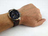  Shop Authentic Tommy Hilfiger Dean Multifunctional Blue Dial Brown Leather Strap Watch for Men - 1791275 - Luxxuri
