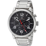  Shop Authentic Tommy Hilfiger Jake Chronograph Black Dial Silver Steel Strap Watch for Men - 1791234 - Luxxuri