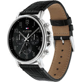  Shop Authentic Tommy Hilfiger Daniel Black Dial Black Leather Strap Watch for Men - 1710381 - Luxxuri