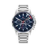  Shop Authentic Tommy Hilfiger Mason Quartz Blue Dial Silver Steel Strap Watch for Men - 1791788 - Luxxuri