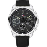  Shop Authentic Tommy Hilfiger Decker Black Dial Black Leather Strap Watch for Men - 1791563 - Luxxuri