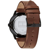  Shop Authentic Tommy Hilfiger Hunter Black Dial Brown Leather Strap Watch for Men - 1791604 - Luxxuri