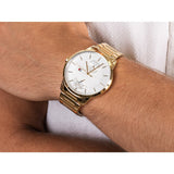  Shop Authentic Tommy Hilfiger Hunter White Dial Gold Steel Strap Watch for Men - 1791609 - Luxxuri