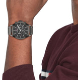  Shop Authentic Tommy Hilfiger Lars Chronograph Black Dial Black Steel Strap Watch For Men - 1792061 - Luxxuri