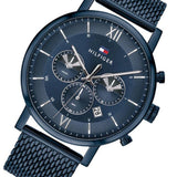  Shop Authentic Tommy Hilfiger Evan Blue Dial Blue Mesh Bracelet Watch for Men - 1710397 - Luxxuri