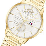 Shop Authentic Tommy Hilfiger Hunter White Dial Gold Steel Strap Watch for Men - 1791609 - Luxxuri