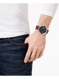  Shop Authentic Tommy Hilfiger Decker Blue Dial Brown Leather Strap Watch for Men - 1791561 - Luxxuri