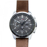  Shop Authentic Tommy Hilfiger Decker Grey Dial Brown Leather Strap Watch for Men - 1791562 - Luxxuri