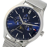  Shop Authentic Tommy Hilfiger Oliver Quartz Blue Dial Silver Mesh Bracelet Watch for Men - 1791302 - Luxxuri