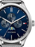  Shop Authentic Tommy Hilfiger Oliver Quartz Blue Dial Silver Mesh Bracelet Watch for Men - 1791302 - Luxxuri