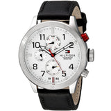  Shop Authentic Tommy Hilfiger Trent Multifunction White Dial Black Leather Strap Watch for Men - 1791138 - Luxxuri