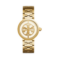 Tory Burch Reva Gold Dial Gold Steel Strap Watch for Women - TBW4025