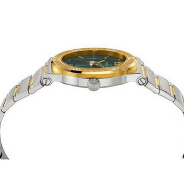  Shop Authentic Versace Greca Green Dial Silver Steel Strap Watch for Men - VEVI00420 - Luxxuri