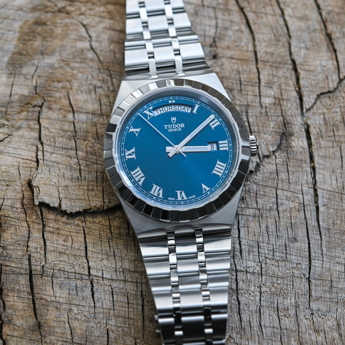  Shop Authentic Tudor Royal Automatic Blue Dial Silver Steel Strap Watch for Men - M28600-0005 - Luxxuri