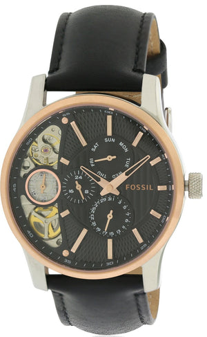  Shop Authentic Fossil Twist Multi-Function Chronograph Black Dial Black Leather Strap Watch for Men - ME1099 - Luxxuri